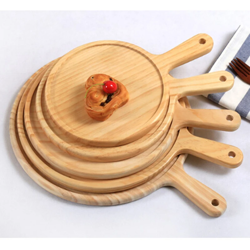 Кухонные принадлежности 3 размера Круглый Деревянный Цветной поднос для пиццы
