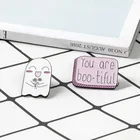 Мультяшный эмалированный креативный призрак милый значок BOO-tiful дикий сплав креативная Брошь для женщин