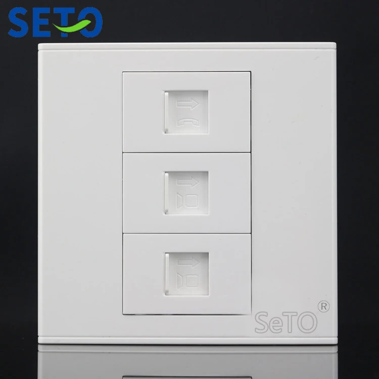 Двойная Сетевая розетка SeTo 86 RJ45 Cat6 + RJ11 Cat3 для телефонной панели | Обустройство
