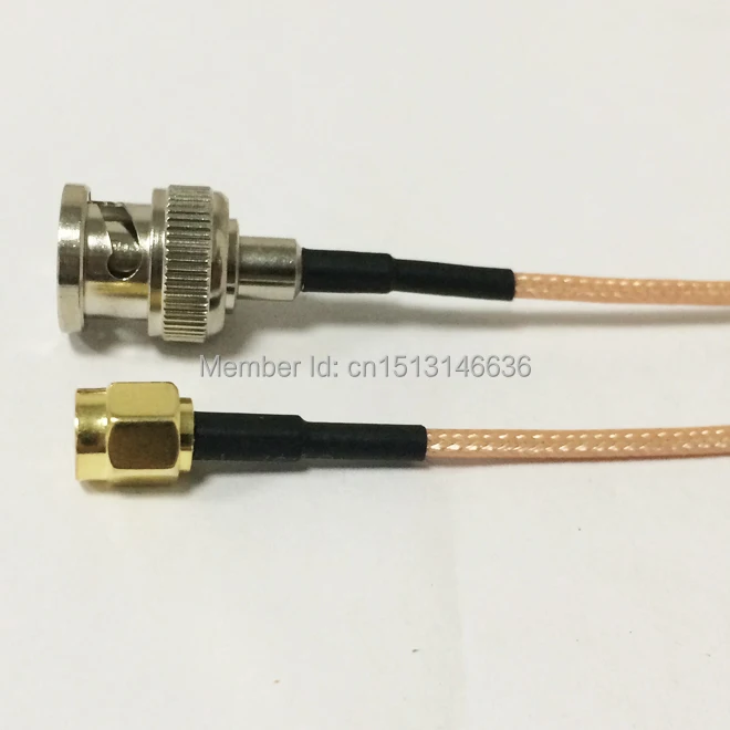 Новый коаксиальный кабель удлинитель с разъемом SMA типа папа на разъем BNC RG316 15 см 6