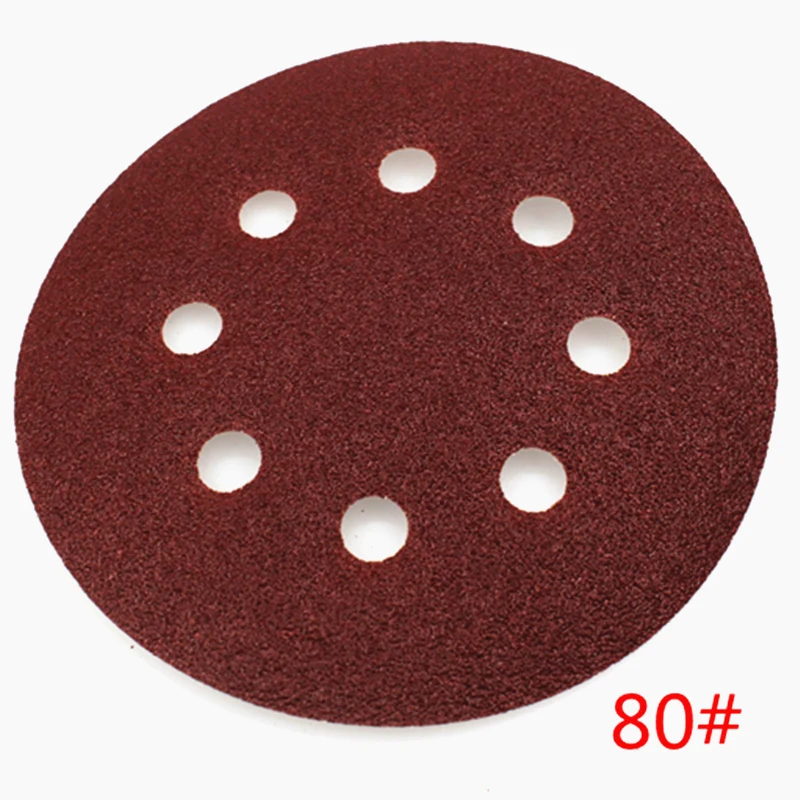 JANPSHION 25pc 5inch Sandpaper Sanding Paper for Rotary Sander 125mm Grits 60 80 120 180 240 Power Tools Accessories | Инструменты