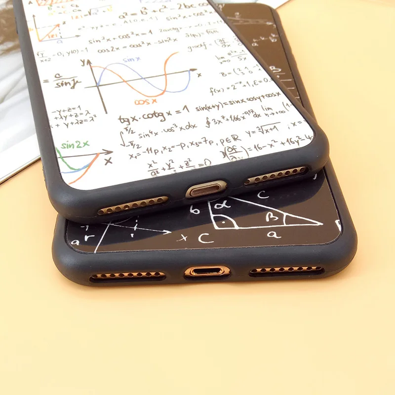 Чехол Защита Математика формула чехол для iPhone 5 5S 6 6S Plus глянцевая зеркало легкий