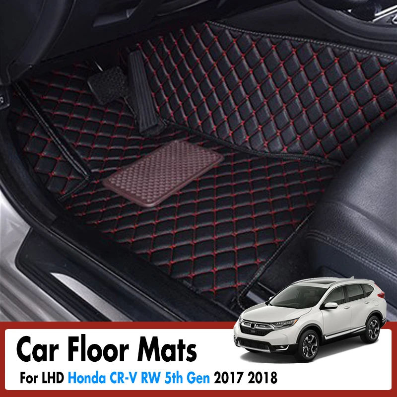 Автомобильные коврики для Honda CR-V RW 5th Gen, автомобильные аксессуары для интерьера, кожаные коврики, водонепроницаемые ковры LHD
