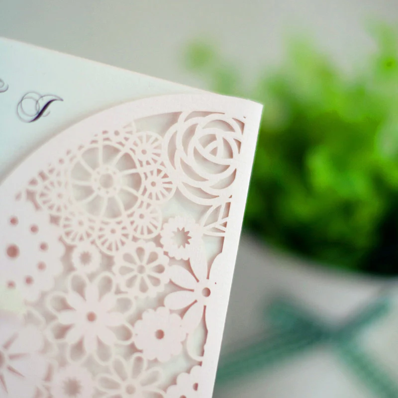 100 комплект Дизайн Фестиваль настроить элегантный розовый цветочный узор Weddding