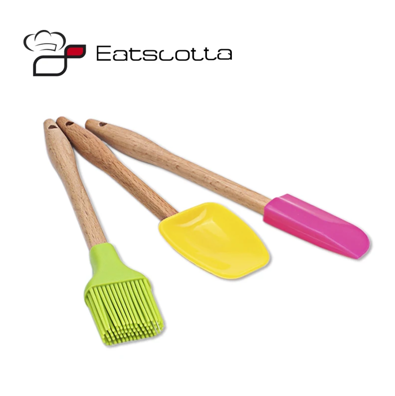 3 шт./компл. красочные силиконовые насадки для посуды Кондитерские лопатки и