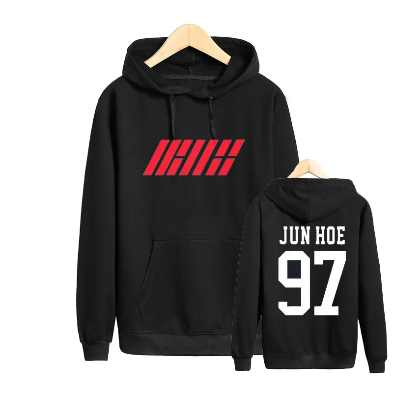 Vsenfo Kpop Толстовка альбом Ikon MY TYPE Bobby толстовки для мужчин и женщин унисекс толстовки с капюшоном Harajuku спортивный костюм джемпер Топы - Цвет: 12