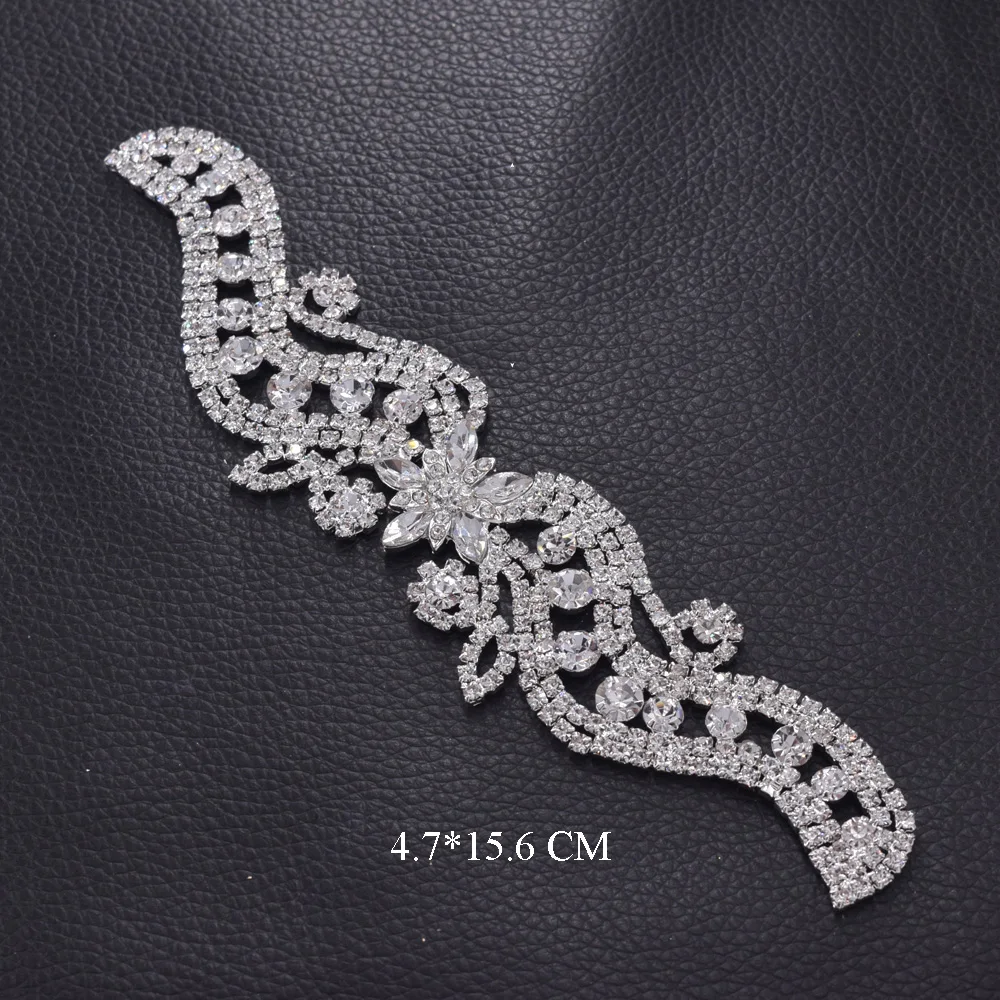 1 шт. серебристая нашивка на пояс для свадебного платья|Стразы| |