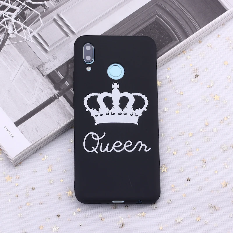Силиконовый чехол для Huawei Honor Mate 10 20 Nova P20 P30 P Smart King and Queen Crown Candy|Бамперы| |