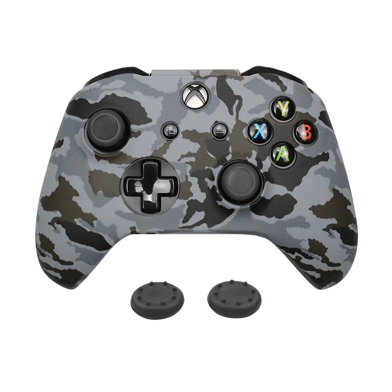 BBlack Для Xbox One S геймпад Камуфляжный Силиконовый Чехол резиновый чехол Защитный для Xbox One тонкий джойстик - Цвет: BBlack