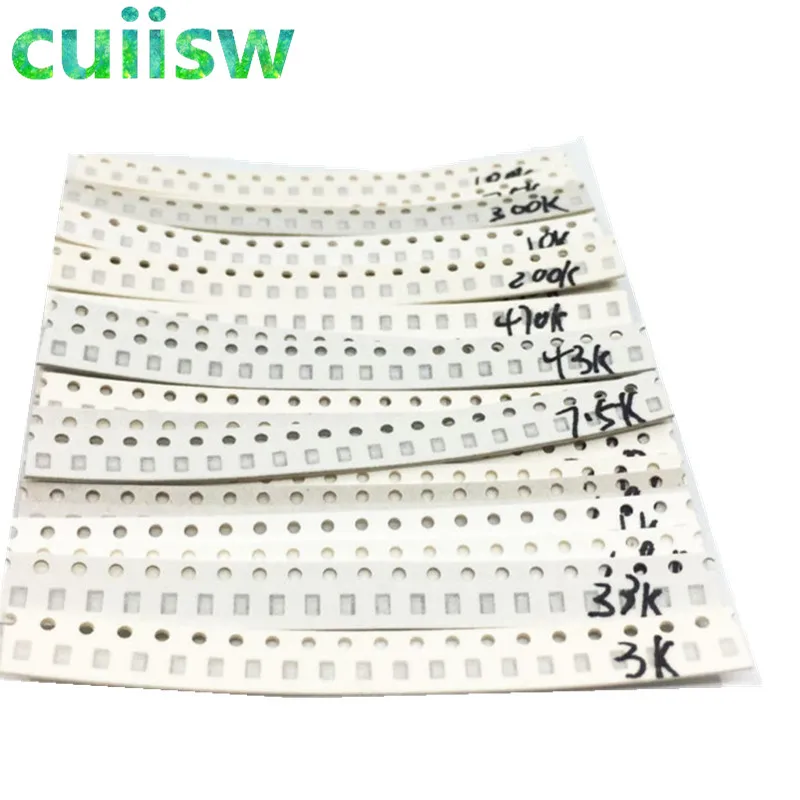 0805 SMD резистор набор Ассорти Комплект 1ohm 1M Ом 1% 33valuesX 20 шт = 660 образцов|0805 smd resistor