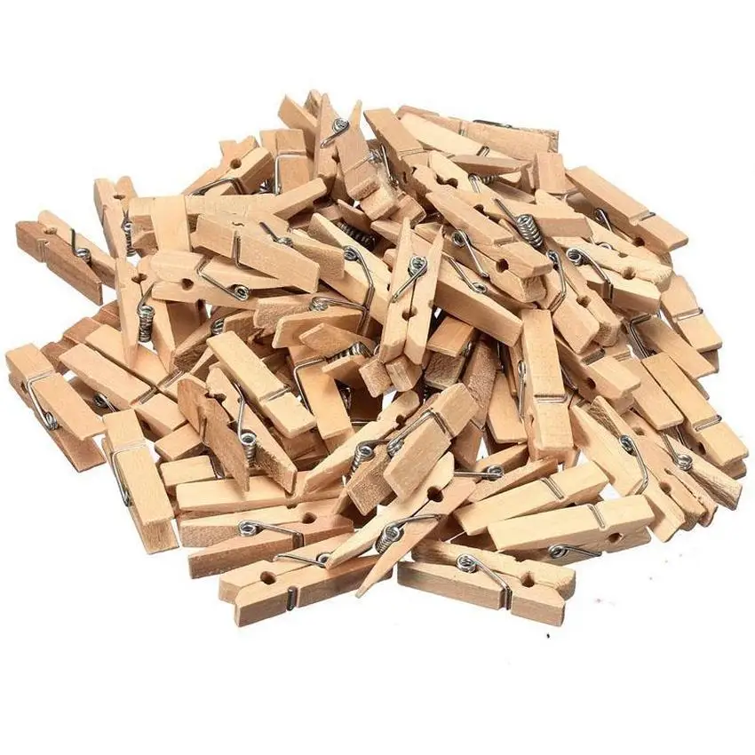 50 шт. Деревянные Прищепки для фото размер 25 мм|clips for photos|natural wood clipwooden clips | - Фото №1