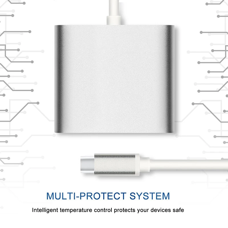 Reilim USB C адаптер HDMI VGA Тип C USB к HDMI 4 к Thunderbolt 3 для samsung Galaxy S9 huawei Коврики 10 Pro P20 USB C на HDMI