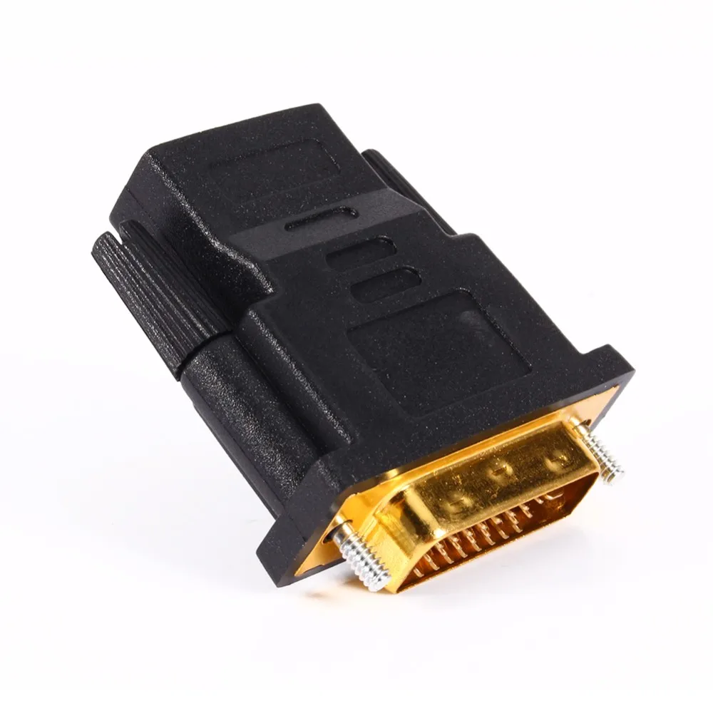 100 шт. кабель подключения позолоченный DVI 24 + 1 5 к HDMI адаптер Кабельный штекер