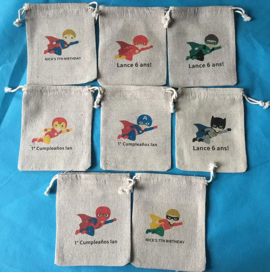 Подарочные сумки для девочек с супергероями по индивидуальному заказу дня