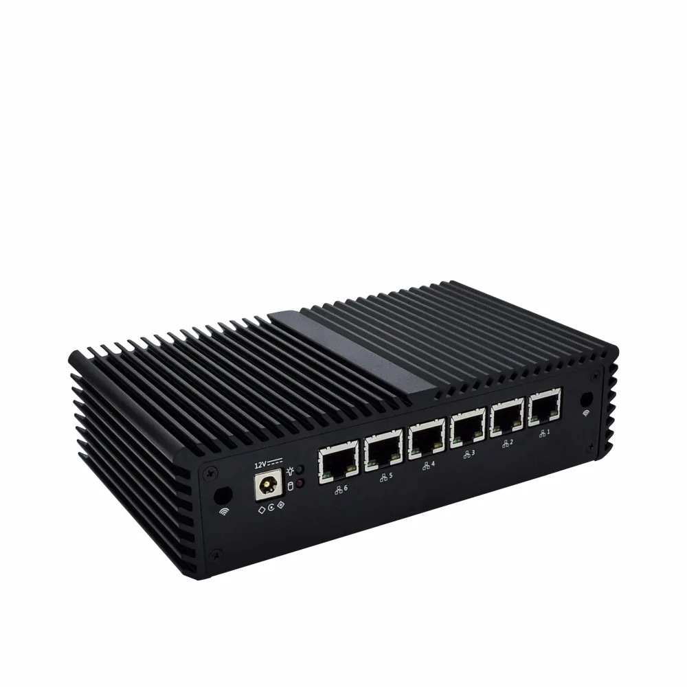Недорогой безвентиляторный 6 гигабитный микророутер Nics LAN с процессором Core I3 I5 I7