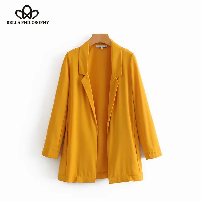 Женская Офисная куртка с длинным рукавом Wonder повседневная облегающая яркого