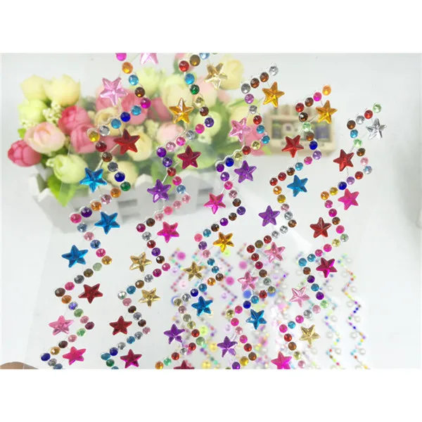 star 27*10 см/лист mixcolor мультфильм мотив стразы стикер diy акриловые телефон мешки автомобилей наклейки вставить ремесла украшения аксессуары - Цвет: star