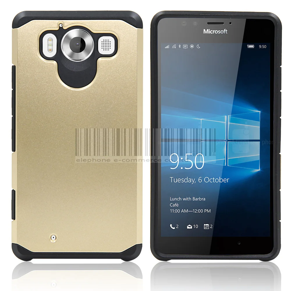 Чехол для телефона Nokia Microsoft Lumia 950 резиновый гибридный защитный чехол жесткий