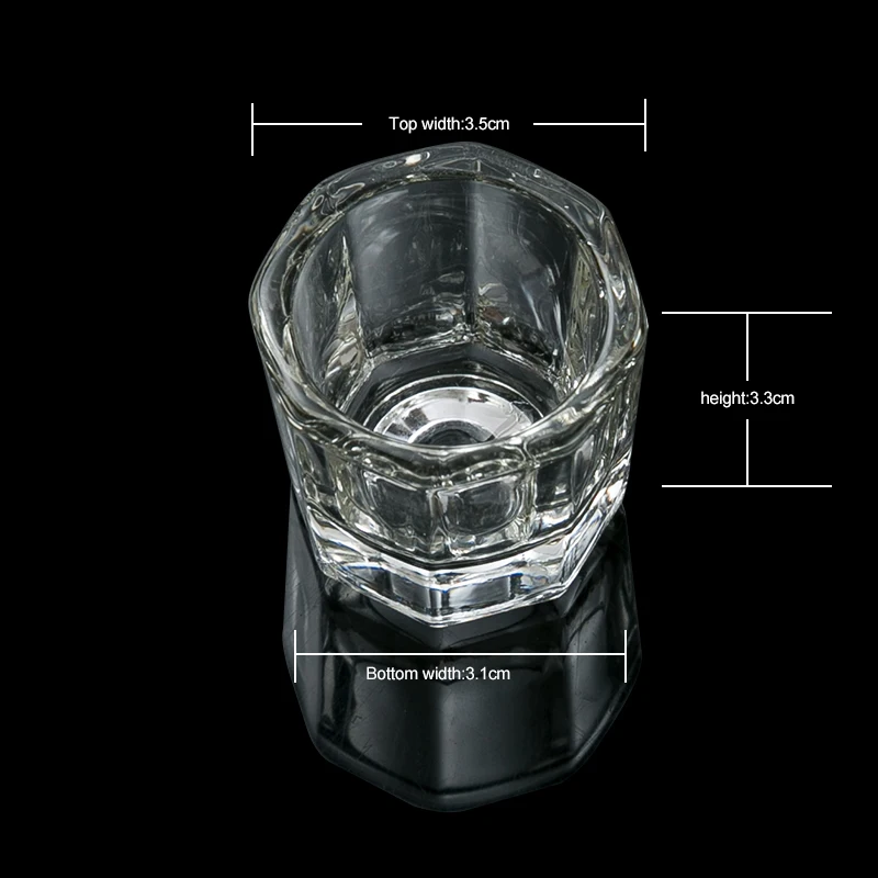 Стакан Ladymisty для гель-лака ногтей стеклянная тарелка с крышкой чашка кристаллами