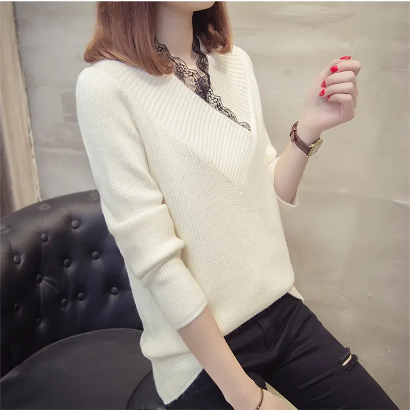 Autumn Long Sleeve Knitwear pullover Women Sweater Harajuku Female Black Yellow Ladies Oversize Vintage Coat Tops | Женская одежда