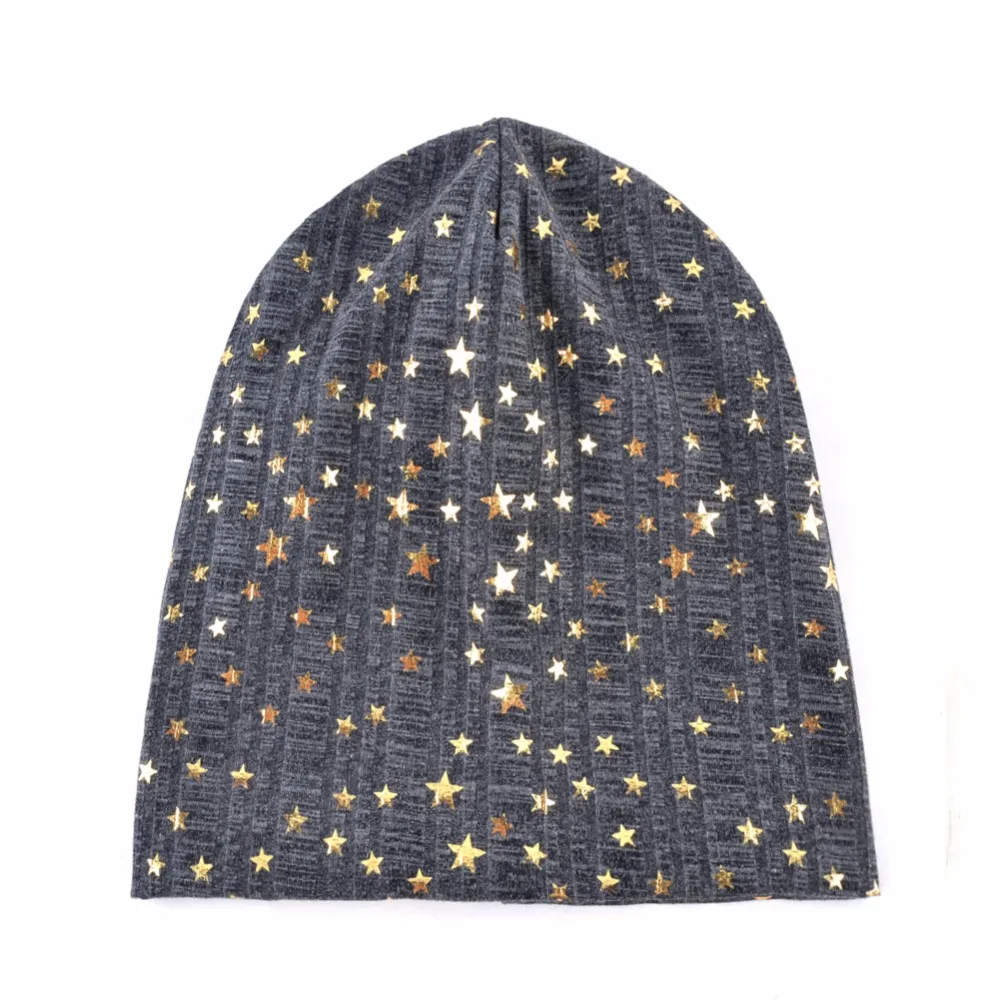 Качественные весенние женские шапки TQMSMY вязаные шапочки с золотым принтом в виде