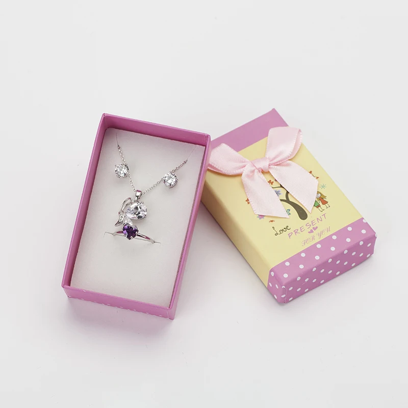 Многоцветная Подарочная коробка для ювелирных изделий 5*8 см набор дисплей 6 шт.