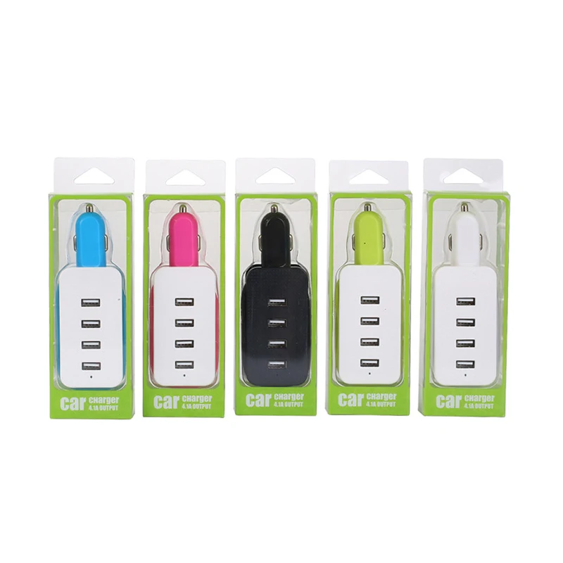 Мини многофункциональный 4 USB порт автомобильное зарядное устройство 4.1A с