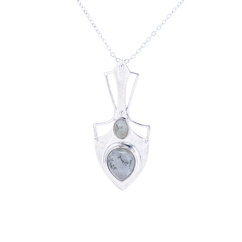 Ожерелье стрела с природными камнями рейки чакр, лечебным кристаллом кварца, амулетом ляписа и духовным украшением.