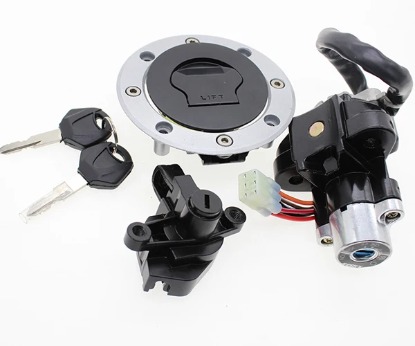 12V Мотоциклетная система зажигания мотоцикла переключатель газовый Кепки крышка топливного бака замок сиденья набор ключей для Suzuki Bandit GSF600 ГСМ 600 1996-1999 1997 1998 - Цвет: One Set