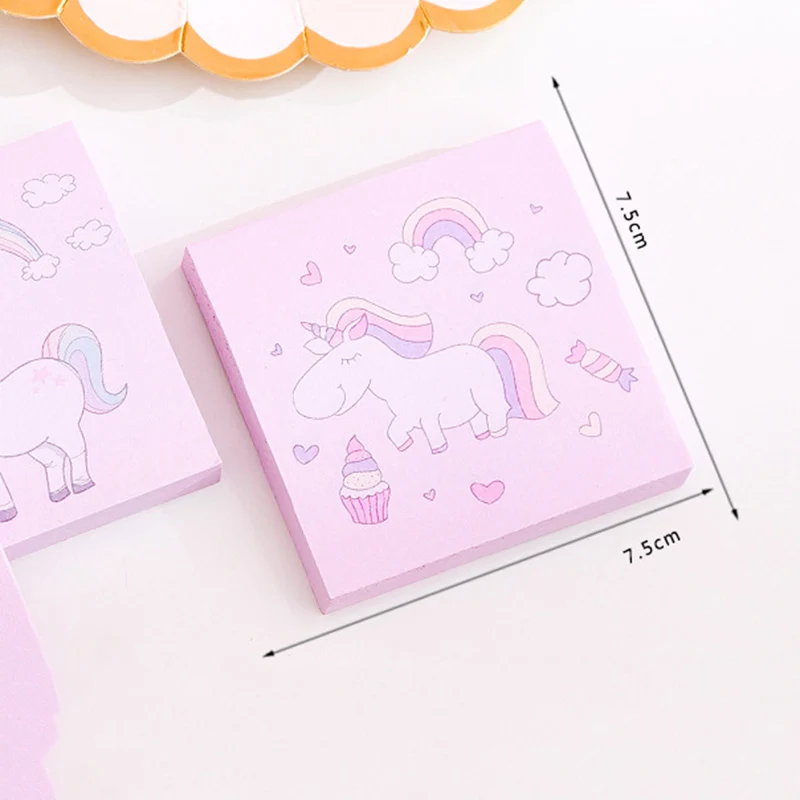 Милые блокноты для заметок с единорогом Kawaii клейкие заметки детей подарки