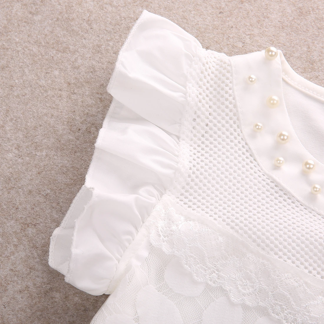 2pcs Toddler Kid Baby Girl Clothes Summer Sweet Flower Print Floral Ruffle Pearl Petal Sleeve T-Shirt Tops Shorts Outfits Set | Детская