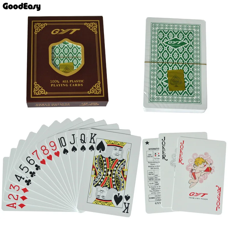 22pcs 927-green GYT пластиковая игральная карта Texas Hold'em Poker игральная карта черный Джек настольная игра водонепроницаемая высокое качество - Цвет: 22pcs 927-green