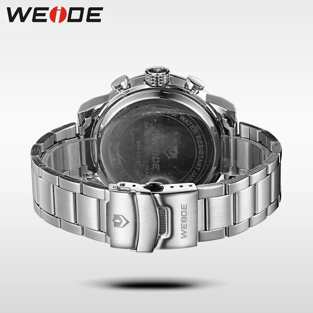 WEIDE Бренд Новинк Мужские Кварцевые и Цифровые Спортивные Часы 3ATM