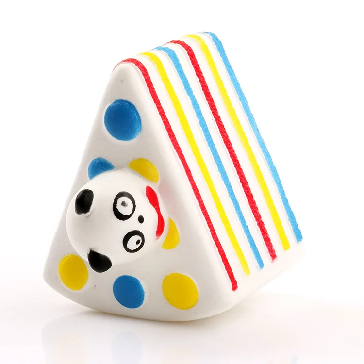 Кольцо Мягкой медленный отскок Squishy имитация Еда мультфильм Радуга Panda сэндвич