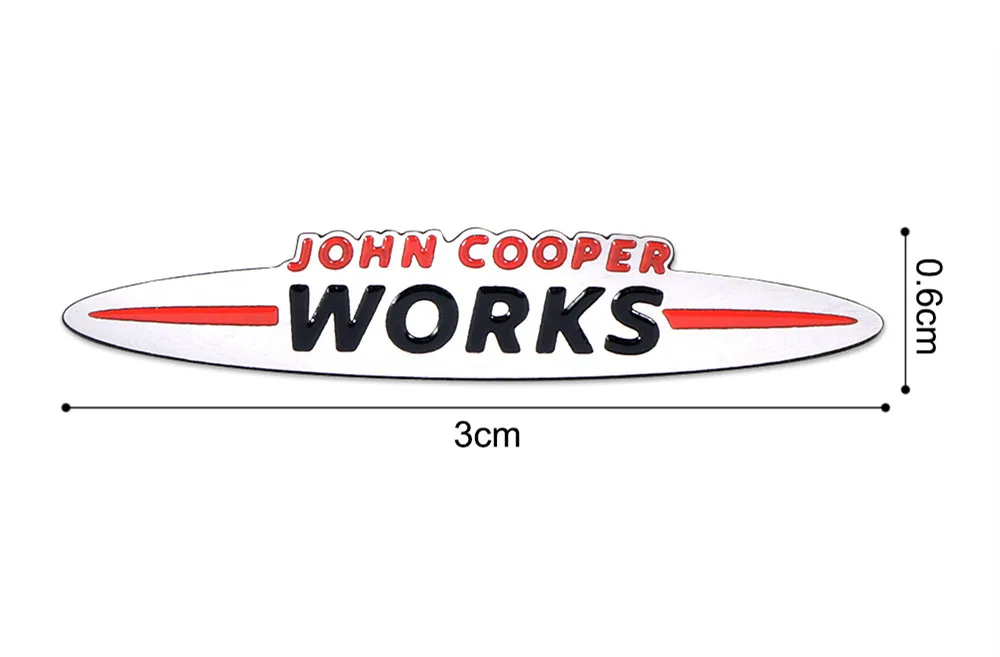 Металлическая мини JCW John WORKS Наклейка Декор в виде эмблемы для MINI Cooper One Countryman R50 R52 F55 F56 R55 R56 R60 F60 автомобильные аксессуары