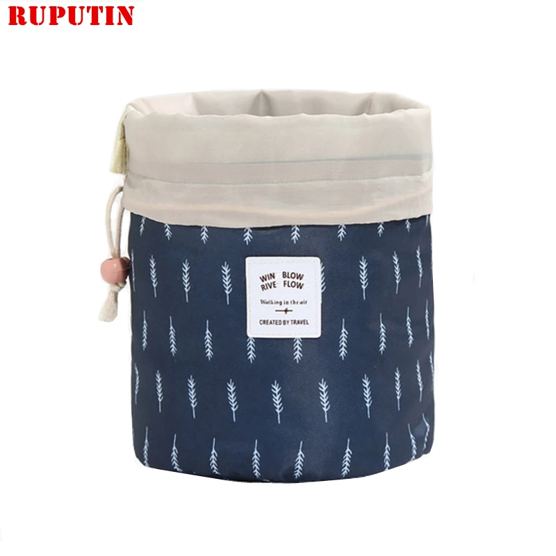 

RUPUTIN Drop Ship New Round Women Makeup Bag High Quality Travel Make Up Organizer Cosmetic Bag Female Storage Toiletry Kit Case