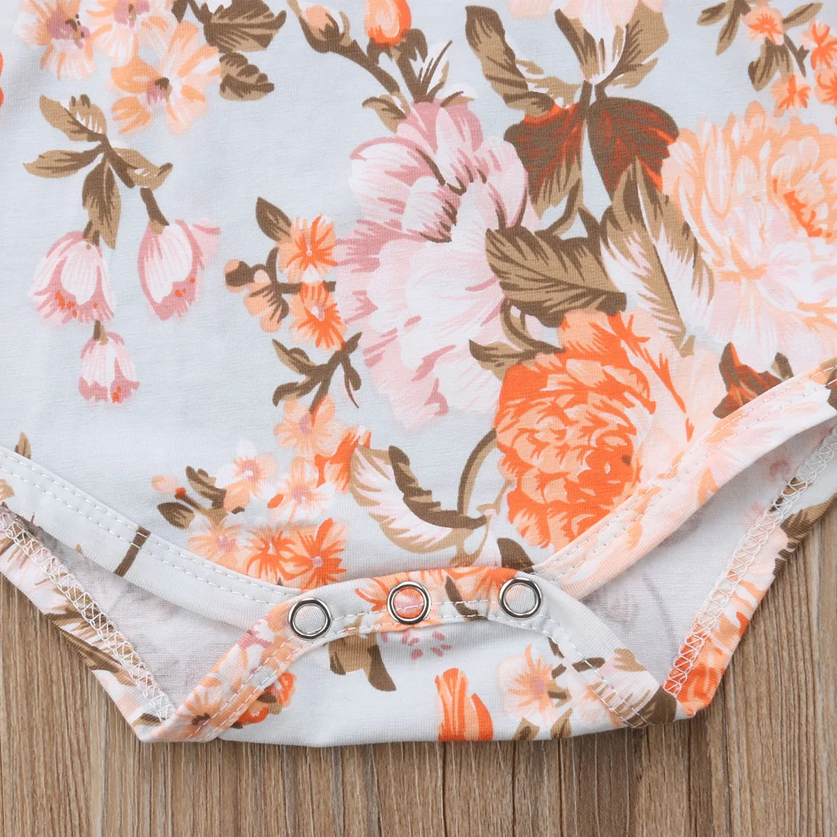 Для новорожденных девочек Цветочный принт Одна деталь комбинезон одежда в