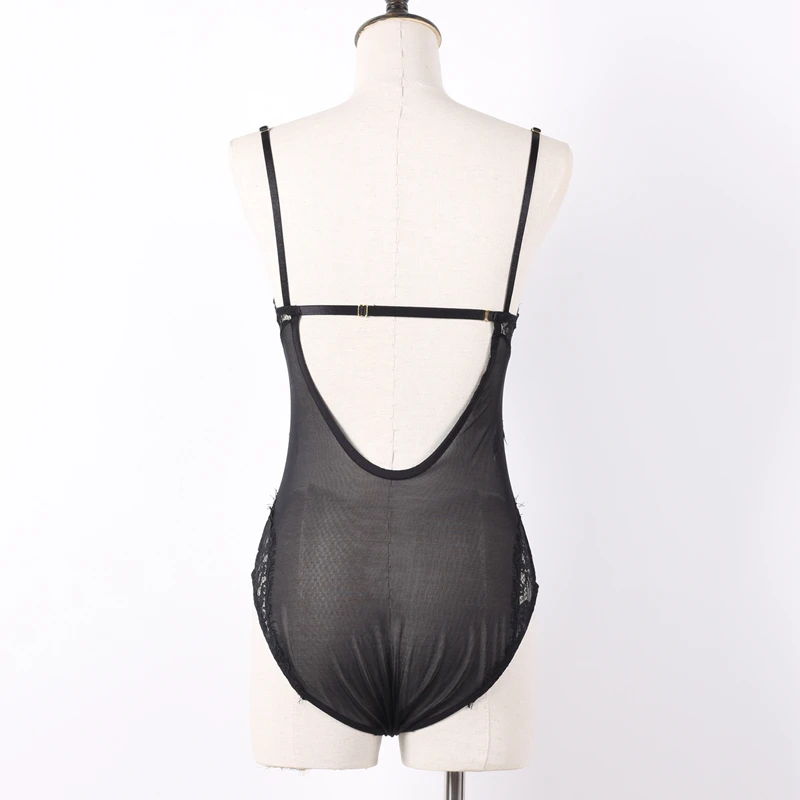 Сексуальное Кружевное Прозрачное нижнее белье с открытой спиной и пуш ап на