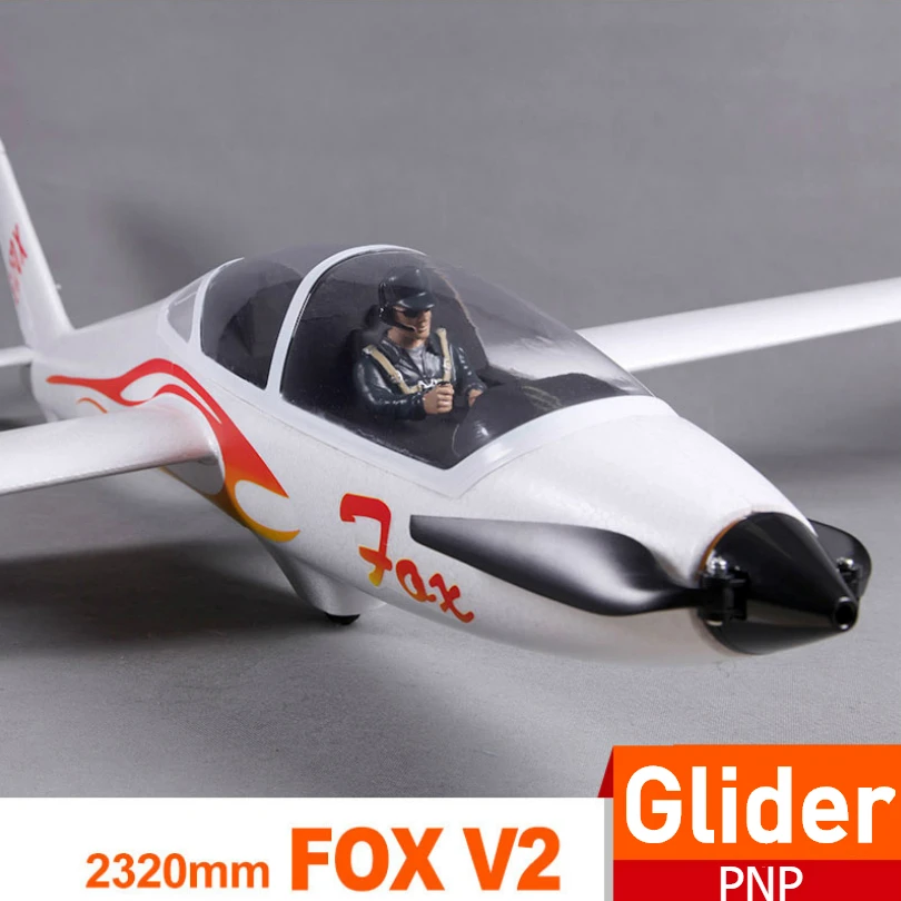 FMS 2300 мм 2,3 м FOX V2 планер с створками 5CH 3S PNP большой размер легкий тренажер радиоуправляемый самолет модель дистанционного управления Самолет авион
