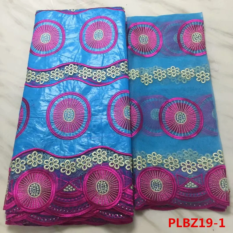 

100% High quality brocade fabric nigerian lace fabric african headtie 5+2yards