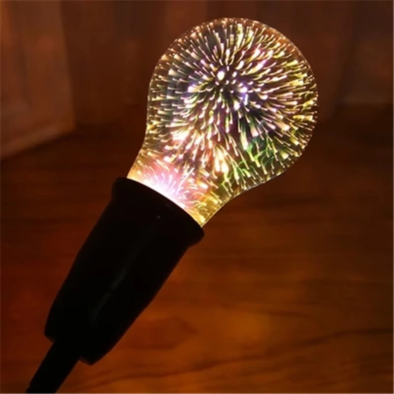 220V E27 Led Bulb 3D Fireworks Decorative A60 ST64 G80 G95 Vintage Edison Night Light For Party And Christmas Decoration Освещение