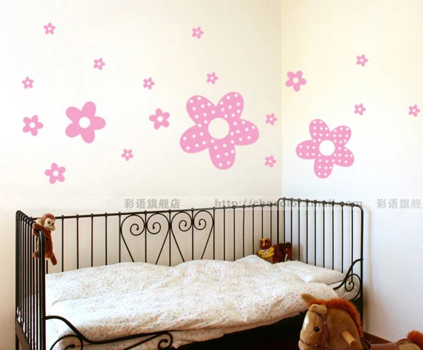 Vinilos Decorativos Para Paredes Infantil Наклейка на стену принцесса девушка спальня милые цветы