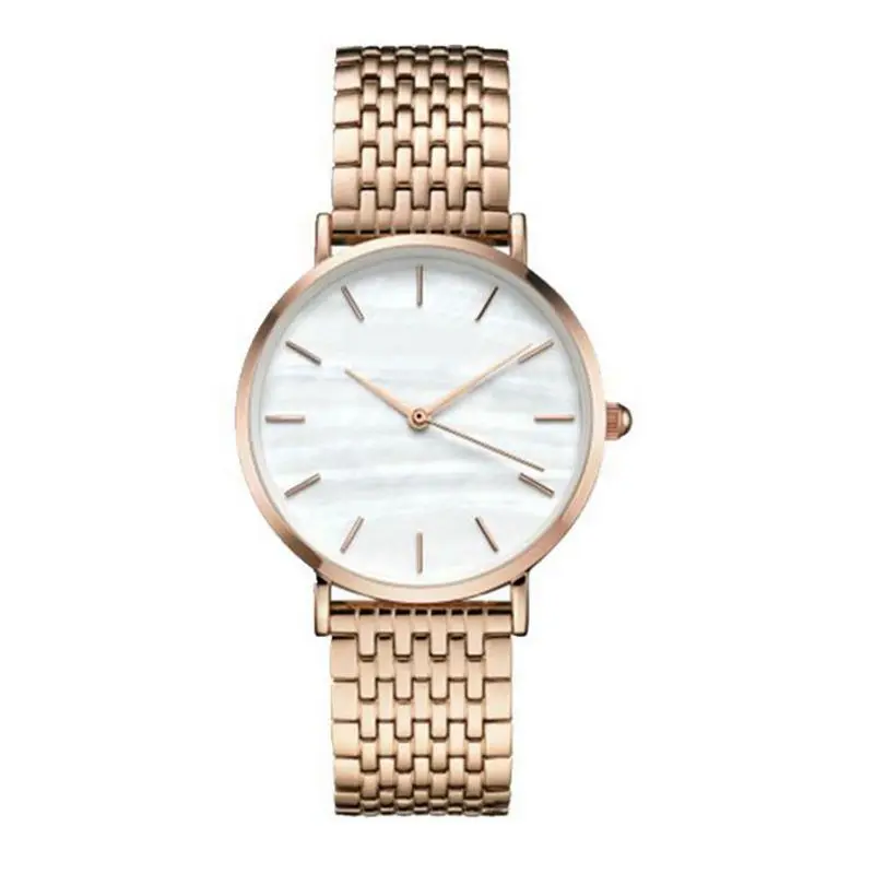 REOULIONS новые коралловые белые модные ретро часы с ремешком из нержавеющей стали