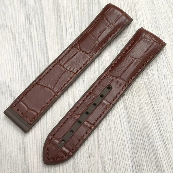 brown 1 no clasp 20 22 мм Силиконовые часы полосы для Omega Seamaster Планета Океан 600 ремешок для часов фирменный кожаный браслет Резиновая Спортивная Замена - Цвет ремешка: brown 1 no clasp