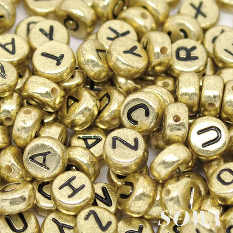 Бесплатная доставка 7 мм разделитель 100 шт./лот золотой цвет акриловая