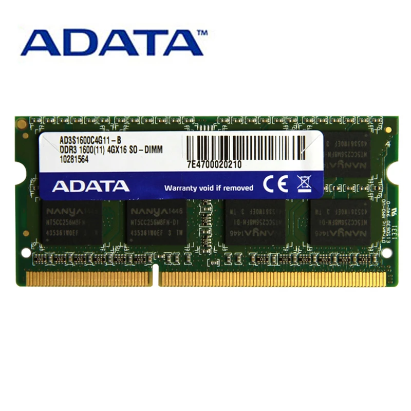Оперативная память ADATA DDR3L 1 35 в 5 В 2 ГБ 4 8 1333 МГц 1600 для ноутбука ThinkPad Acer|Оперативная