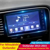 car navigation tempered glass screen portective membrane film sticker for mitsubishi outlander 2013 2014 2015 gps radio stereo