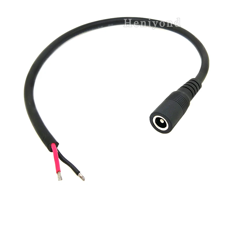10 шт. 12 В 18 awg постоянный ток силовой свиной хвост женский 5 5*2 1 мм кабель штекер