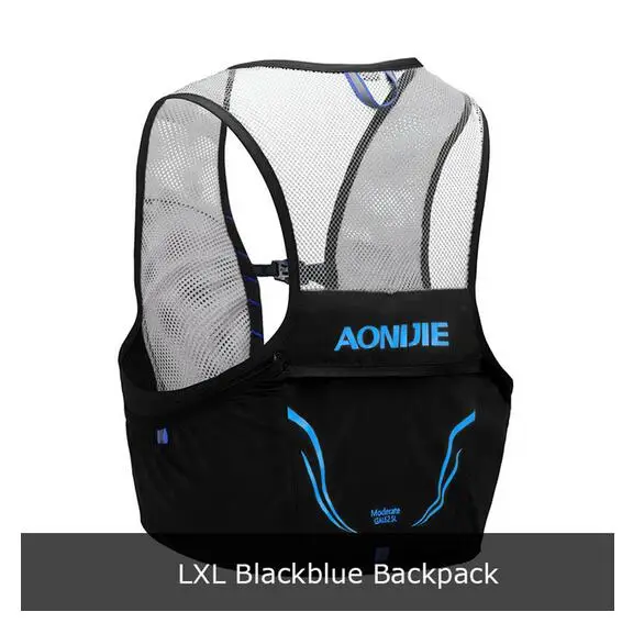 Blue-LXL AONIJIE 2.5L легкие сумки для бега, рюкзак, для занятий спортом на открытом воздухе, для бега, марафона, походная сумка, гидратационный жилет, 500 мл, мягкая фляга - Цвет: Blue-LXL