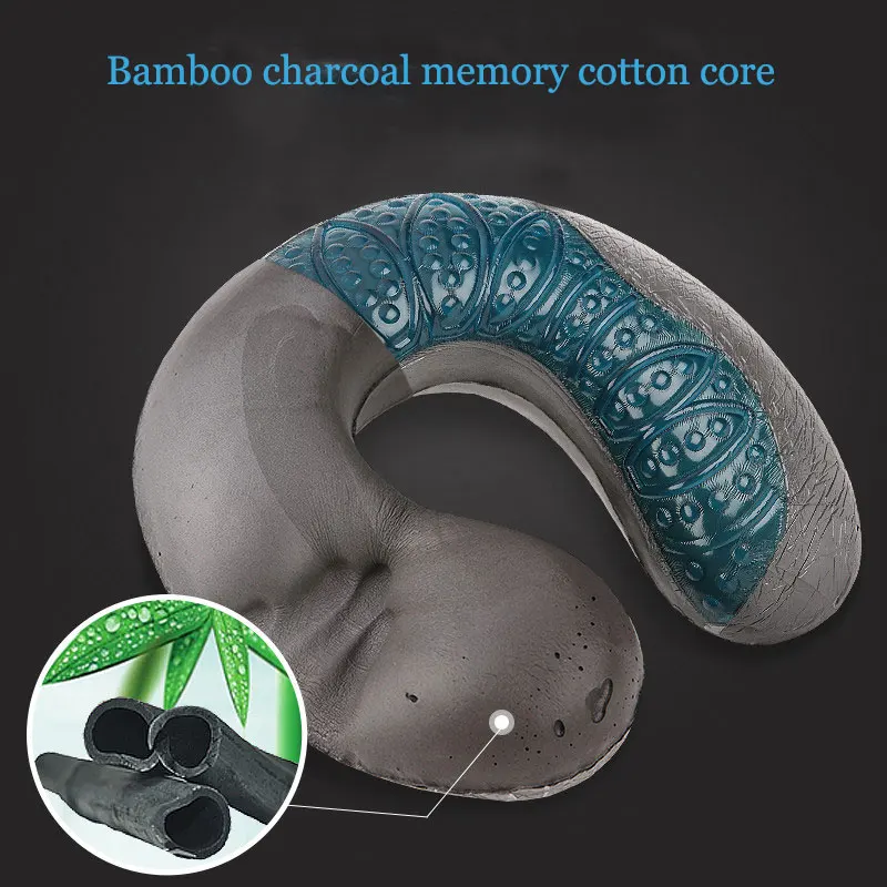 Дорожные аксессуары сетчатая гелевая U-образная подушка бархатная Съемная